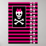 Emo Skull Princess Print