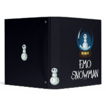 emo snowman notebook binders