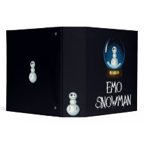 emo snowman notebook binders