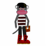 Emo Sock Monkey Cutout Sculpture Cut Outs