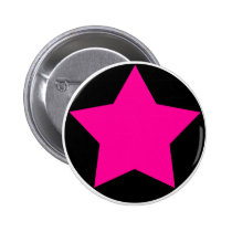 Emo Star Button (Pink) buttons