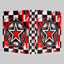 Emo Star Checker Splatter binders