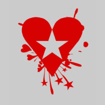 Emo Star Heart t-shirts