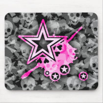 Emo Stars & Skulls mousepads