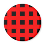 Emo Stripes Red & Black - Alternative Grunge Rock Fridge Magnets