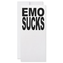 Emo Sucks rack cards