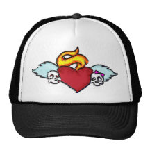 emo tattoo skull hat