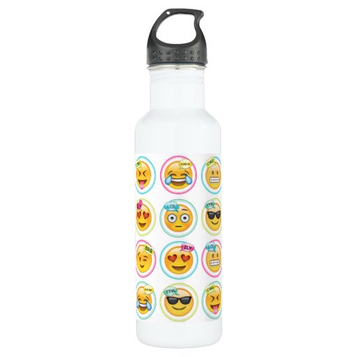 Emoji 24 oz Water Bottle Zazzle
