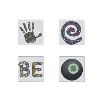 Emoji-art magnets, true conversation pieces stone magnet