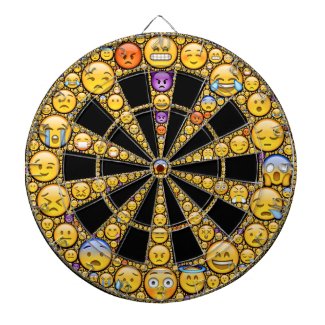 Emoji feeling icon dartboard