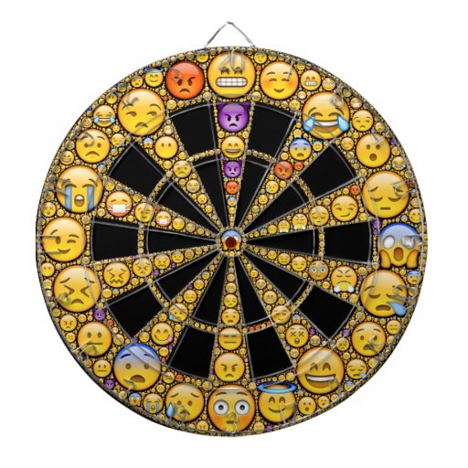 Emoji feeling icon dartboard Zazzle