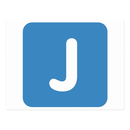 Emoji Letter J Twitter Postcard Zazzle