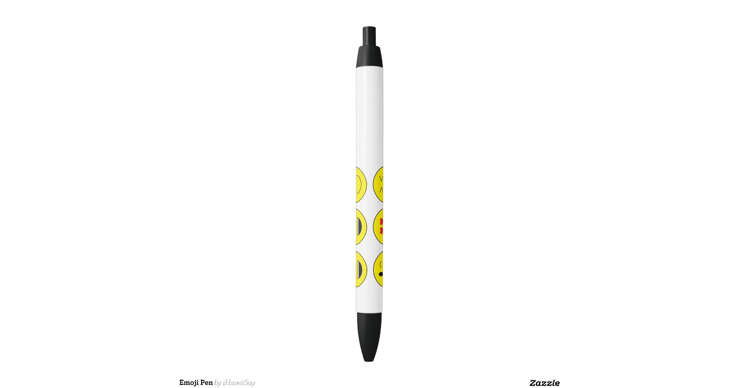 Emoji Pen Black Ink Pen | Zazzle
