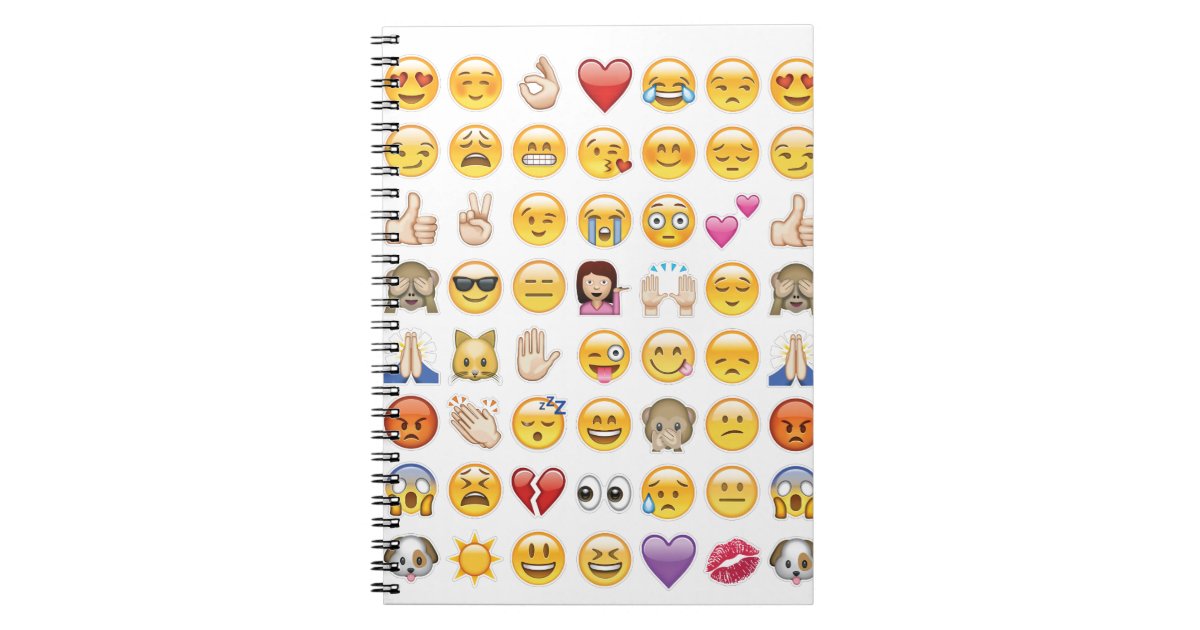 emoji spiral notebook Zazzle