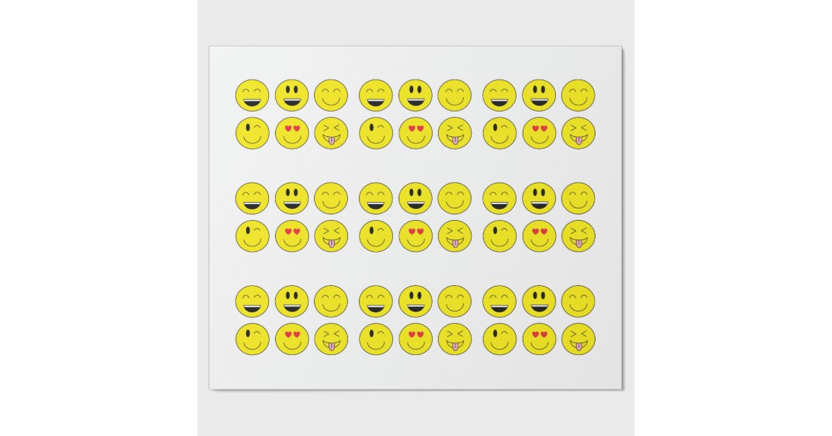 Emoji Wrapping Paper Zazzle