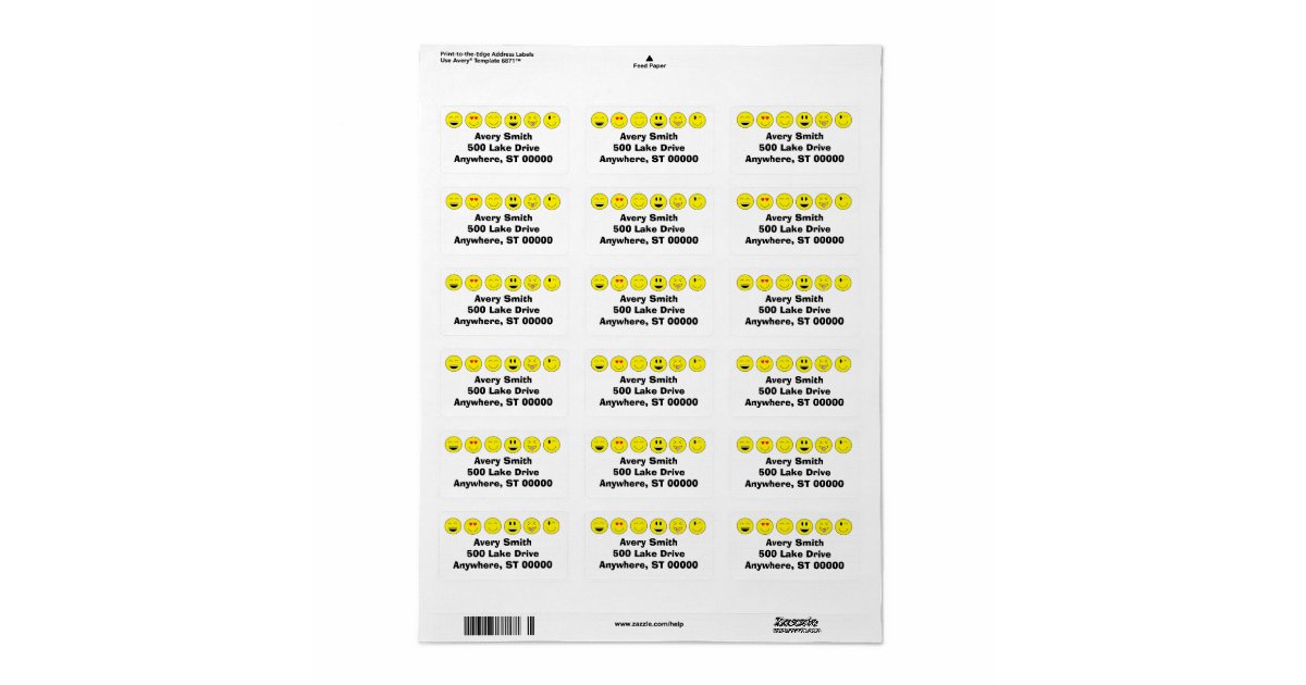Emojis Address Labels Zazzle