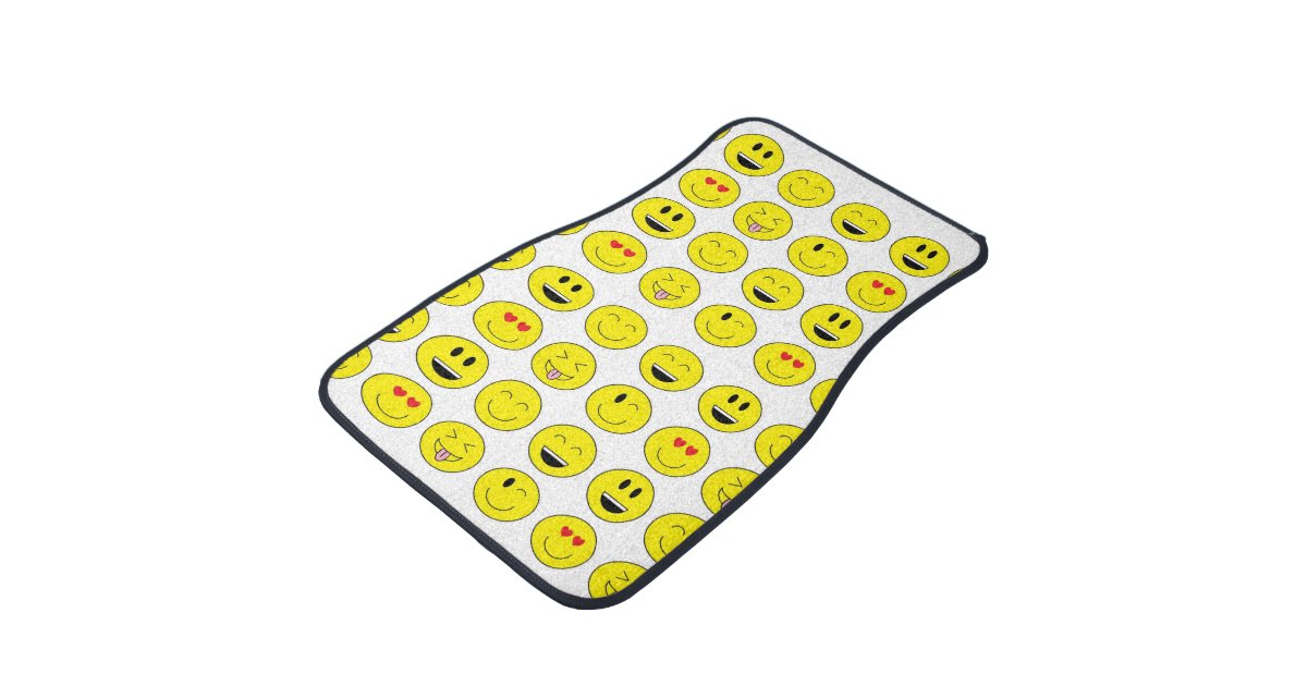 "Emojis" Front Car Mat Set Zazzle