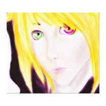 Emote Closeup Stretched Canvas Prints