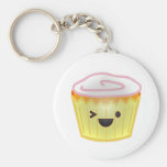 Emoticon Cupcake Key Chain
