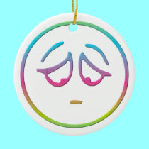 Emoticon "Dejected" ornaments