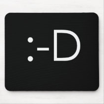Emoticon - grin mousepads