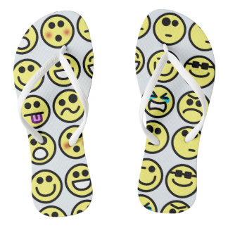 Emoticon Flip Flops | Zazzle