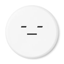 Emoticon: Not Amused Fridge Magnet