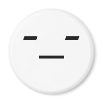 Emoticon: Not Amused Fridge Magnet