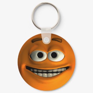Emoticon Orange keychain