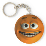 Emoticon Orange keychains