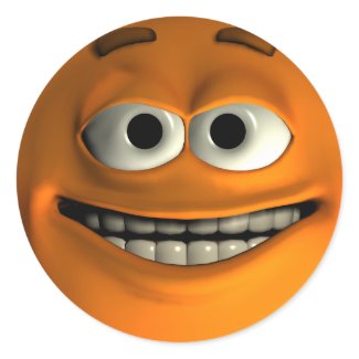 Emoticon Orange sticker