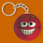 Emoticon Red keychains