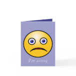 Emoticon sad face sorry cards