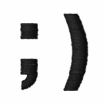 Emoticon Wink Smiley Embroidered Shirt embroidered shirts
