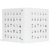 Emoticons 3 Ring Binder