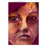 Emotional Woman's Face Greeting Card