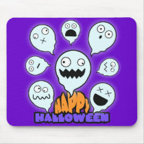 Emotive Ghost  Halloween Mouse Pad