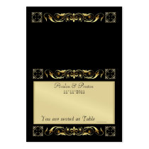 Emperior Black Folding Table Placecard Business Card Template
