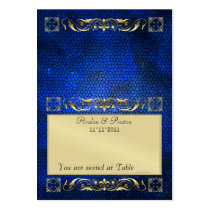 Emperior Blue Folding Table Placecard Business Cards