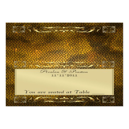 Emperior Gold Folding Table Placecard Business Card Template