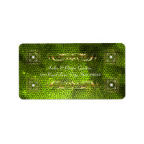 Emperior Lime Stained Glass Address Labels