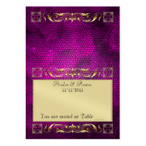 Emperior Pink Stained Glas Folding Table Placecard Business Card Templates