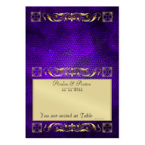 Emperior Purple Folding Table Placecard Business Cards