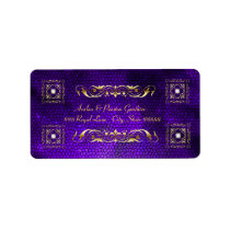Emperior Purple Stained Glass Address Labels