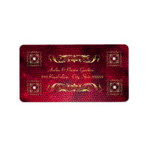 Emperior Red Stained Glass Address Labels