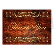 Emperor Amber Stained Glass Thank You NoteCard