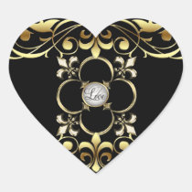 Emperor Black Heart Love Sticker