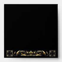 Emperor Black Stained Glass Fleur Envelope