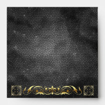 Emperor Black Stained Glass Fleur Envelope