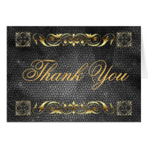 Emperor Black Stained Glass Thank You NoteCard